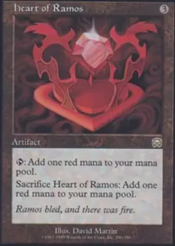 MTG Heart of Ramos, Mercadian Masques, Heavily Played, English - Image 1