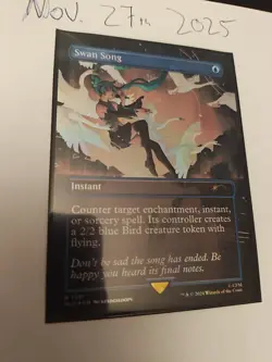 MTG Swan Song 1591 Rainbow Foil Borderless Secret Lair Drop Series Hatsune Miku - Image 1