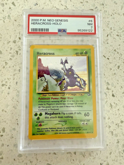 2000 Pokemon Card Neo Genesis Heracross - HOLO NM PSA 7 - Image 1