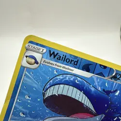 032/159 WAILORD REVERSE HOLO CROWN ZENITH POKEMON CARD HP Damaged - Image 4