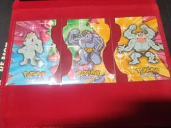 2000 Topps Pokemon Series 3 Die-Cut Machop Machoke Machamp EV66-68 Evolution Lot - Image 1
