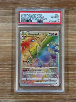 2022 Charizard VSTAR Secret Pokemon Brilliant Stars Ultra Rare 174/172 PSA 10 - Image 1