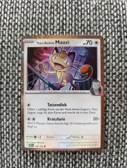 Pokemon Team Rockets Mauzi 149/182 Cosmo Holo Deutsch NM DRI - Image 1