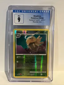 2009 Pokemon Platinum Supreme Victors # 44 Shedinja Reverse Foil CGC 9 Card MINT - Image 1