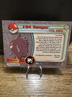 Topps 2000 Gengar #94 Pokemon TV Animation Edition Blue Logo Non-Holo LP - Image 2