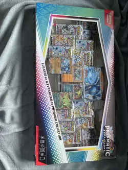 Pokemon TCG Prismatic Evolutions Lucario Ex + Tyranitar Ex Premium Collection - Image 1