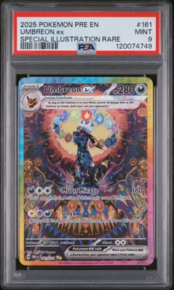 2025 POKEMON PRE EN-PRISMATIC EVOLUTIONS #161 UMBREON EX PSA 9 - Image 1