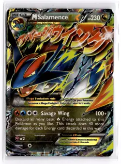 Pokemon TCG M Salamence EX XY171 XY Black Star Promo DAMAGED - Image 1