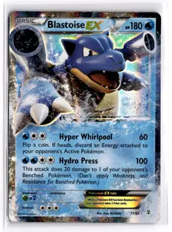 Pokemon TCG Blastoise EX 17/83 XY: Generations Ultra Rare DAMAGED - Image 1
