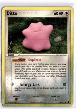 Pokemon TCG Ditto 35/113 Delta Species Non-Holo Uncommon DAMAGED - Image 1