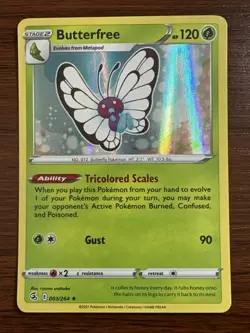 Butterfree Rare Holo Card 003/264 Swsh08: Fusion Strike Pokemon TCG 2021 - Image 1