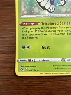 Butterfree Rare Holo Card 003/264 Swsh08: Fusion Strike Pokemon TCG 2021 - Image 5