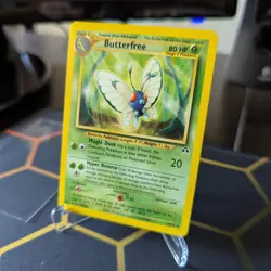 Pokemon TCG Butterfree 19/75 Rare Card Neo Discovery LP - Image 1