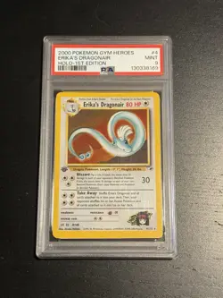 2000 POKEMON GYM HEROES HOLO-1ST EDITION #4 ERIKA'S DRAGONAIR PSA 9 - Image 1
