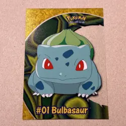 2000 TOPPS Pokemon #01 Bulbasaur PC2 TV Animation CLEAR see-through card - Image 1