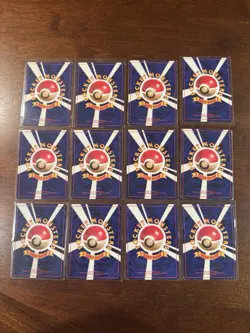Japanese Pokemon Cards Bulk Lot - Base Set No Rarity - 12 Cards [LP/MP] - Image 2