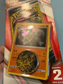 Pokemon 2 Mini 3-Card Booster Packs Team Up Machamp 65/145 Cosmos Holo Promo NEW - Image 2