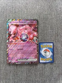Pokemon Karte : Team Rockets Mewtu EX XXL Promo Black Star SVP DE 205 Deutsch - Image 3