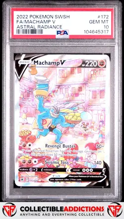 2022 Pokemon Sword & Shield Astral Radiance #172 Machamp V PSA 10 - Image 1