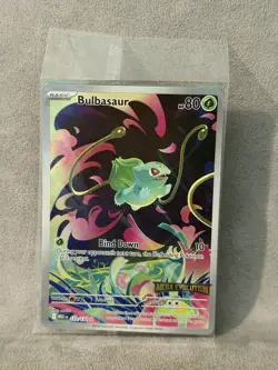 Pokemon SEALED Bulbasaur 133/132 Mega Evolution Box Topper Stamped Promo - Image 1