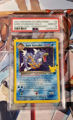 2021 POKEMON CELEBRATIONS CLASSIC COLLECTION #8 DARK GYARADOS-HOLO PSA 10 - Image 1
