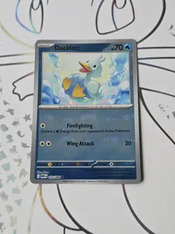 Ducklett 025/086 Pokemon Card Master Ball Reverse Holo S&V White Flare Rare - Image 1