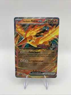 Pokemon TCG Team Rockets Moltres EX Destined Rivals 031/182 Stamped UPC Promo - Image 1