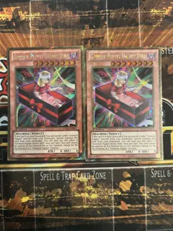 Yu-Gi-Oh! GIMMICK PUPPET DREARY DOLL X2 NM 1st Edition GOLD RARE - Image 1