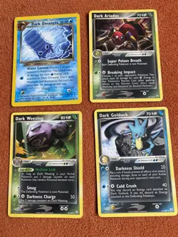 Lot of Dark Pokemon Cards Omanyte Ariados Golduck Weezing Ungraded - Image 1