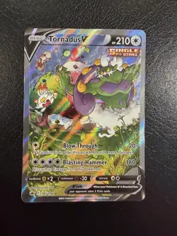 Mint+ Tornadus V Alt Art 185/198 Ultra Rare Chilling Reign Pokemon Card - Image 1
