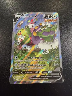 Mint+ Tornadus V Alt Art 185/198 Ultra Rare Chilling Reign Pokemon Card - Image 2