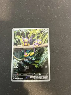Pokemon TCG Aipom Paradox Rift 211/182 Holo Illustration Rare Card NM - Image 1