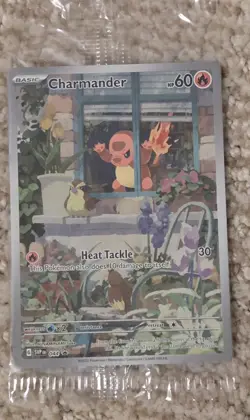 Pokemon TCG CHARMANDER 044 Obsidian Flames Holo ETB Promo Card SEALED - Image 1