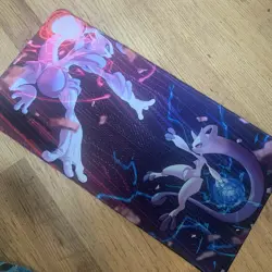 Mew And Mewtwo Rubber Playmat Play May For Tcg Trading Card Games Cards - Image 1