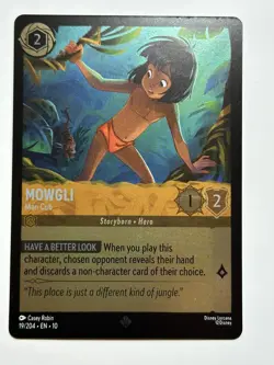 Mowgli - Man Cub Cold Foil Whispers in the Well 19/204 NM Lorcana Card - Image 1
