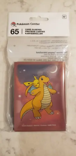 Dreamy Dragonite Pikachu Card Sleeves (65 Count) Pokemon Center Official Sealed - Image 1