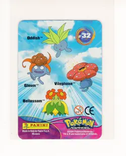 Pokemon Advanced #32 Oddish Gloom Vileplume Panini Card Italy Lenticular (G4) - Image 2