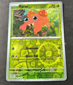 Pokemon 151 Paras Reverse Holo Common Card 046/165 NM - Image 1