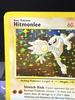 Pokemon Card Hitmonlee 7/62 Fossil Set Rare Holo WOTC Near Mint - Image 2