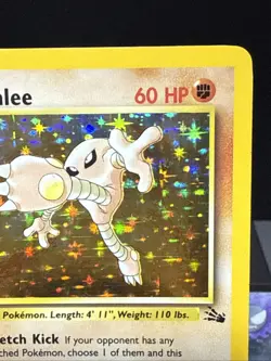 Pokemon Card Hitmonlee 7/62 Fossil Set Rare Holo WOTC Near Mint - Image 3