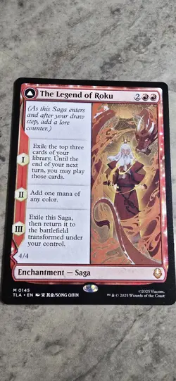 The Legend of Roku Mythic Enchantment Saga MTG NM - Image 1