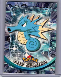 Pokemon TOPPS SERIES 2 #117 SEADRA BLUE LOGO Moderately played - Image 1