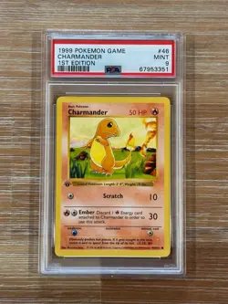 1999 Charmander Pokemon Base Set 1st Edition Shadowless 46/102 PSA 9 - Image 1