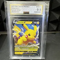 Pokemon Pikachu V English Black Star Promo #SWSH061 AGS Graded 9.5 Mint+ - Image 1