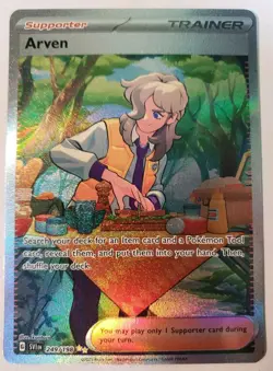 Pokemon TCG - Arven Scarlet & Violet Base Set 249/198 Holo Trainer - Image 1