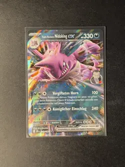 Pokemon Karte Team Rockets Nidoking EX 119/182 Ewige Rivalen Near Mint Deutsch - Image 1