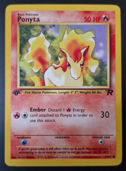 Carte Pokemon - 1ere edition Ponyta -Team Rocket 64/82 -TBE- NM/M ED1 - Image 1
