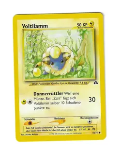 Pokemon Karte Voltilamm 58/75 Deutsch Common Neo Entdeckung Discovery 2001 NM - Image 1