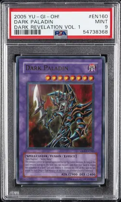 2005 YU-GI-OH! DARK REVELATION VOL. 1 #EN160 DARK PALADIN PSA 9 - Image 1