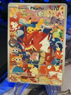 Pokemon Pikachu promo rare Waifu Doujin ACG DIY Full Art Card New - Image 1
